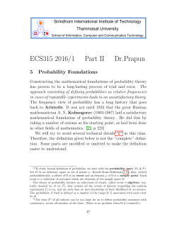 Probability Foundations