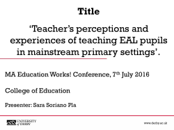 Title - this can be one, two or three lines depending on its length