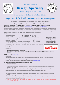 Free competition. Please use the dog entry form.