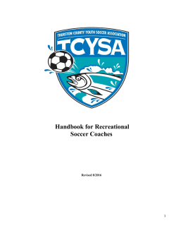 TCYSA Coach Handbook - Chinqually Booters Soccer