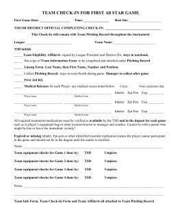 Team Check In Form