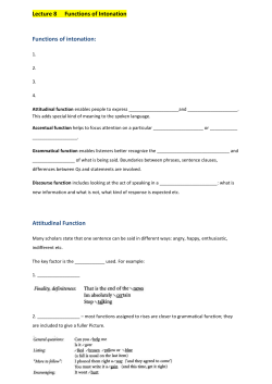 Grammatical Function