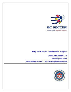 Long Term Player Development Stage 3: Under 9 to Under 12`s