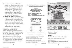 For 2 to 4 Players Ages 6 and Up OBJECT Capture the most Train