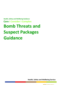 Bomb Threat and Suspect Packages Guidance