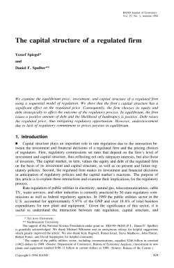 The capital structure of a regulated firm