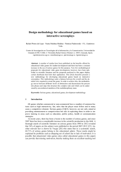 Design methodology for educational games based on interactive