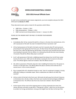 2015-16 Annual Exam - Wheelchair Basketball Canada