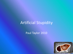 Lecture 9b - Artificial Stupidity