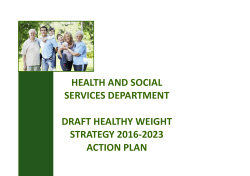 HEALTHY WEIGHT strategy action plan 2016 - 2023
