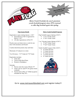 Flag Football Flyer - Metro Youth Football Association