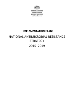 National Antimicrobial Resistance Strategy 2015-2019