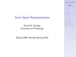 State Space Representations