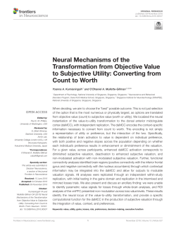 Neural Mechanisms of the Transformation from Objective Value to