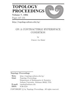 Topology Proceedings 7 (1982) pp. 147-155: ON