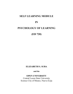 self learning module - CLSU Open University
