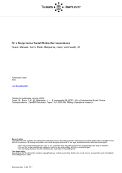 Tilburg University On a Compromise Social Choice Correspondence