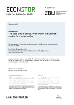 The dark side of coffee. Price war in the German market