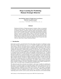Deep Learning for Predicting Human Strategic Behavior