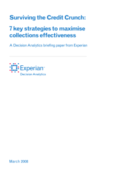 Surviving the Credit Crunch: 7 key strategies to maximise