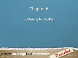 The Digital Publishing Suite (DPS)