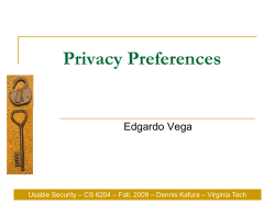 Privacy Preferences