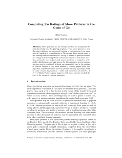 Computing Elo Ratings of Move Patterns in the Game of Go