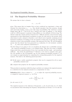 2.2 The Empirical Probability Measure