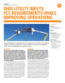 Ohio Utility Meets FCC Requirements While