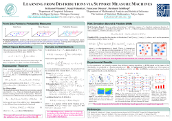 learning from distributions via support measure