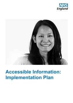 SCCI1605 accessible information implementation plan