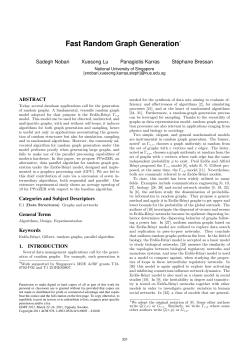 Fast random graph generation