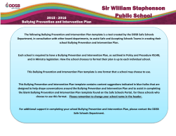 2015-2016 BPIP - Durham District School Board