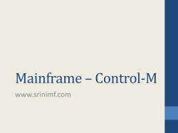 Mainframe * Control-M - doc-developpement