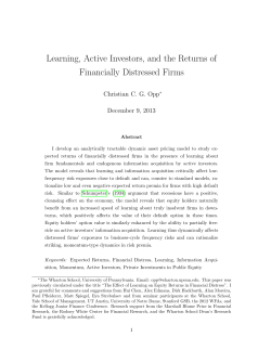 Learning, Active Investors, and the Returns of Financially Distressed