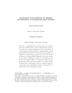 searching for evidence of hidden information in estimated dsge