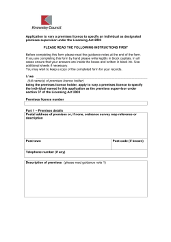 Premises Licence- Change of DPS Application