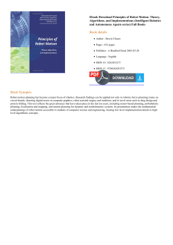 Ebook Principles of Robot Motion