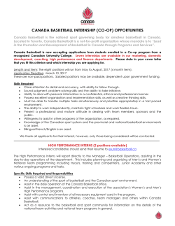 CANADA BASKETBALL INTERNSHIP (CO