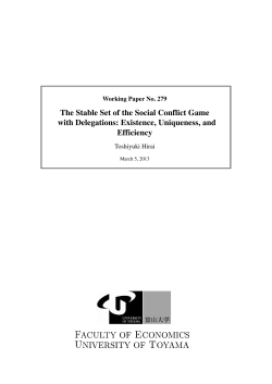 The Stable Set of the Social Conflict Game with Delegations
