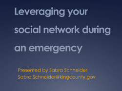 Leveraging your social network during an emergency
