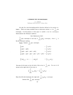 Let g(n) be a non-increasing positive function defined on the positive