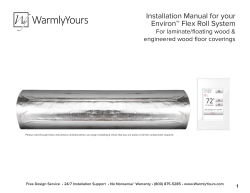 Installation Manual for your Environ&trade; Flex Roll System