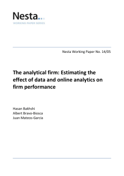 The analytical firm: Estimating the effect of data and online