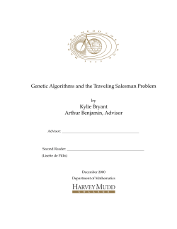 Genetic Algorithms and the Travelling Salesman Problem