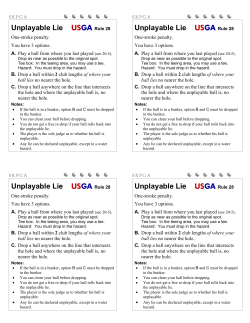 Unplayable Lie USGA Rule 28 Unplayable Lie USGA Rule 28
