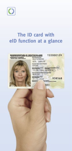 The ID card with eID function at a glance