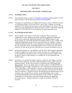NEVADA YOUTH SOCCER ASSOCIATION 5