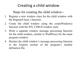 Creating a child window