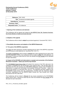 Partnership Annual Conference (PAC)